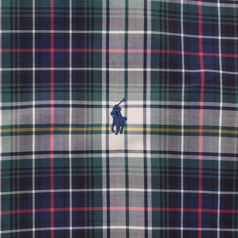 Ralph Lauren Long Sleeve Shirt Size 4XB Big - Green/Blue/White/Pink/Yellow Plaid - Picture 6 of 6